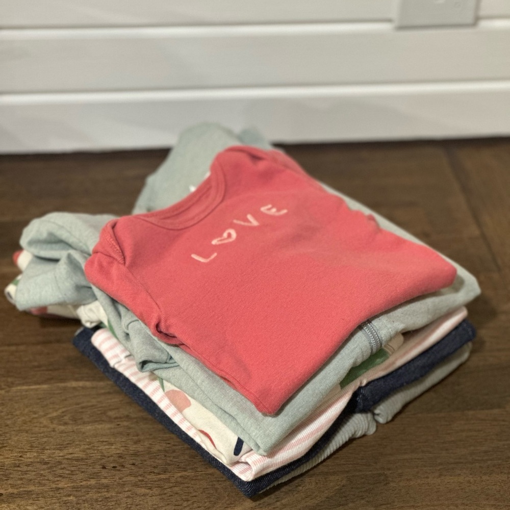 6/9MO BABY GIRL PINK AND SAGE GREEN BUNDLE